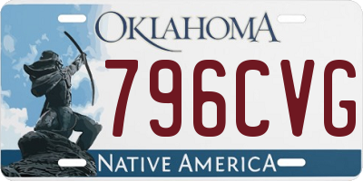 OK license plate 796CVG