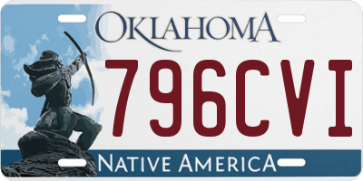 OK license plate 796CVI