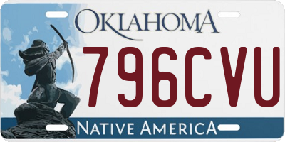 OK license plate 796CVU