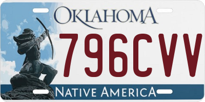 OK license plate 796CVV