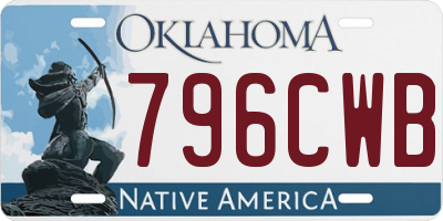 OK license plate 796CWB