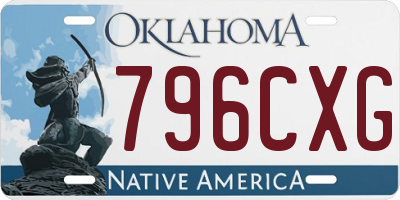 OK license plate 796CXG