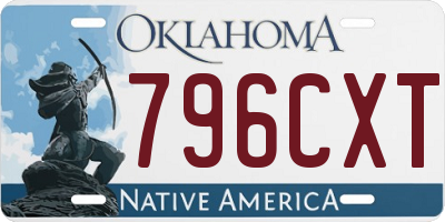 OK license plate 796CXT