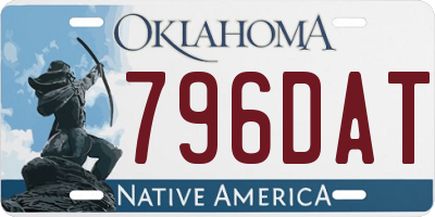 OK license plate 796DAT