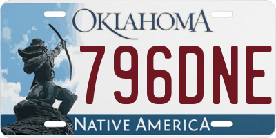 OK license plate 796DNE
