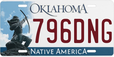OK license plate 796DNG