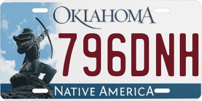 OK license plate 796DNH