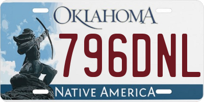 OK license plate 796DNL