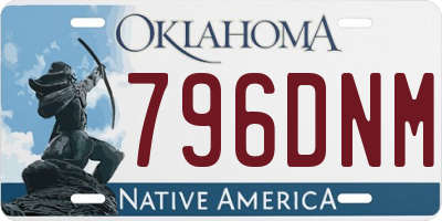 OK license plate 796DNM
