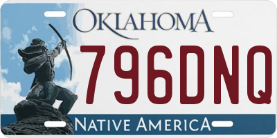OK license plate 796DNQ