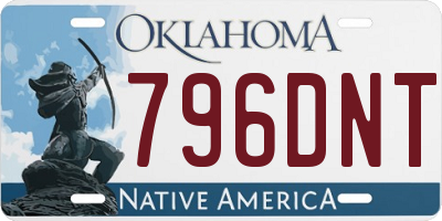 OK license plate 796DNT