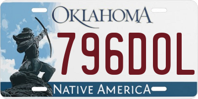 OK license plate 796DOL