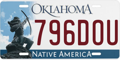 OK license plate 796DOU