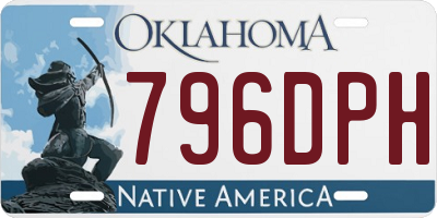 OK license plate 796DPH