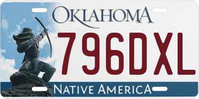 OK license plate 796DXL