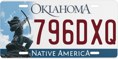 OK license plate 796DXQ