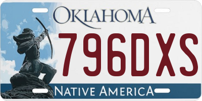 OK license plate 796DXS