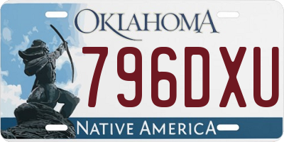 OK license plate 796DXU