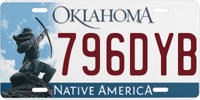 OK license plate 796DYB