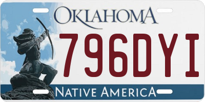 OK license plate 796DYI