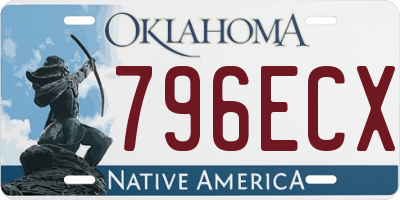 OK license plate 796ECX