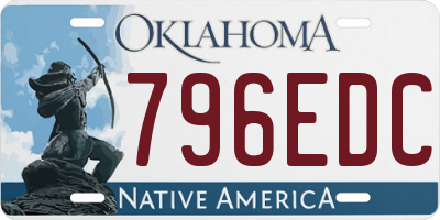 OK license plate 796EDC