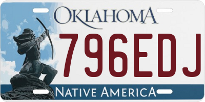 OK license plate 796EDJ