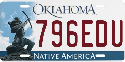 OK license plate 796EDU