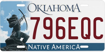 OK license plate 796EQC