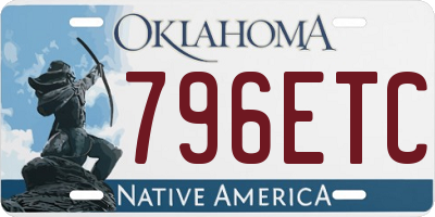 OK license plate 796ETC