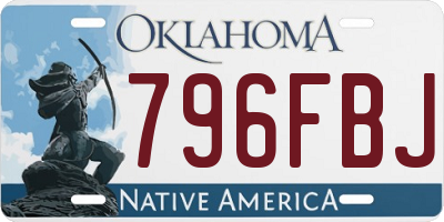 OK license plate 796FBJ