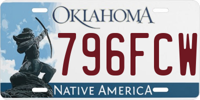 OK license plate 796FCW