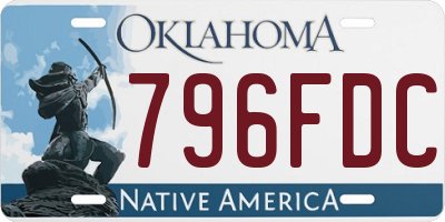 OK license plate 796FDC