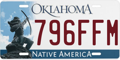 OK license plate 796FFM