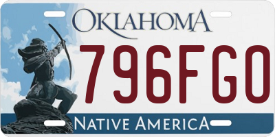 OK license plate 796FGO