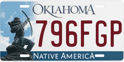 OK license plate 796FGP