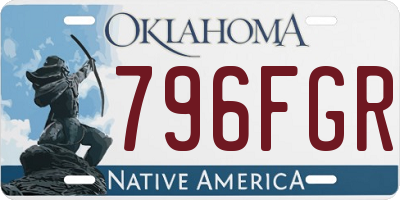OK license plate 796FGR