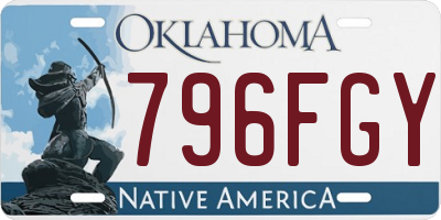 OK license plate 796FGY