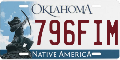 OK license plate 796FIM