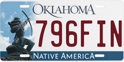 OK license plate 796FIN
