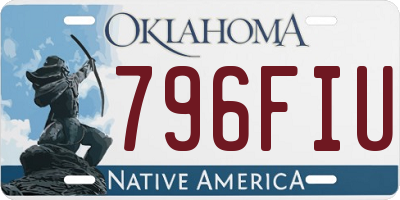 OK license plate 796FIU