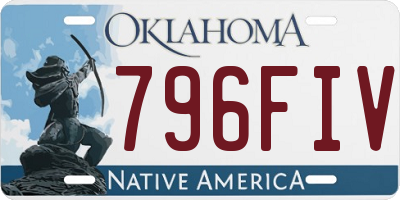 OK license plate 796FIV