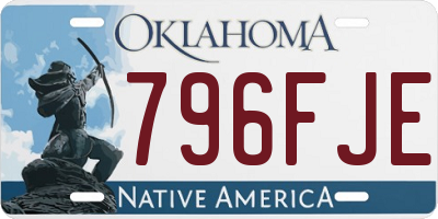 OK license plate 796FJE