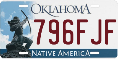 OK license plate 796FJF