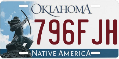 OK license plate 796FJH