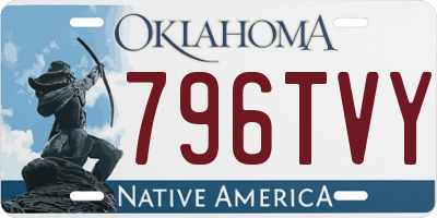 OK license plate 796TVY