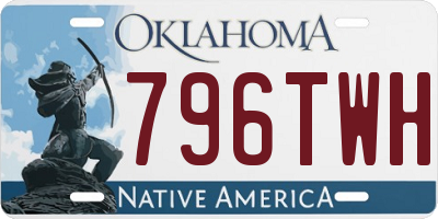 OK license plate 796TWH