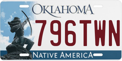 OK license plate 796TWN