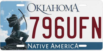 OK license plate 796UFN