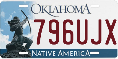 OK license plate 796UJX